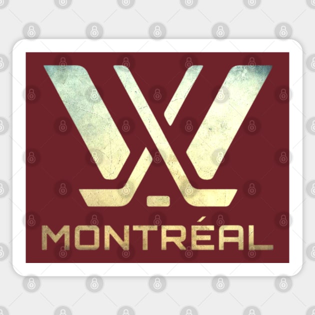 PWHL - Montreal distressed Sticker by INLE Designs